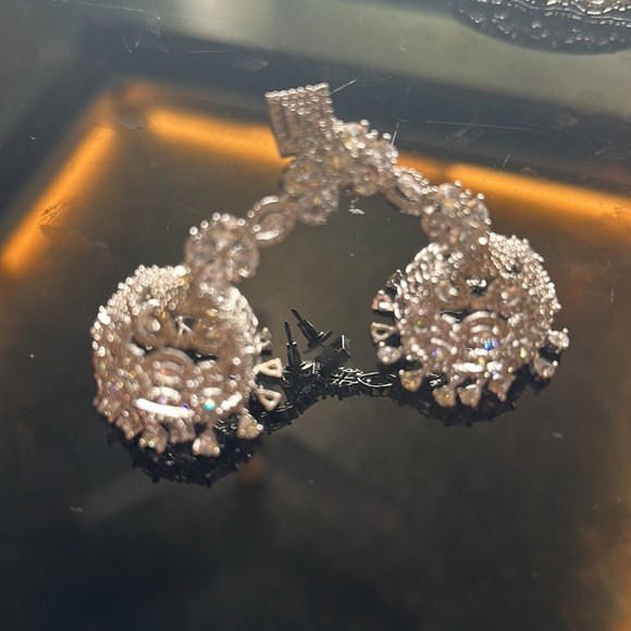 NWT Bridal American Diamond Choker Necklace with matching ‘jhumkha’ earrings! - Picture 4 of 9